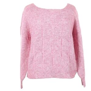 Tahari cotton blend blush pink knit sweater